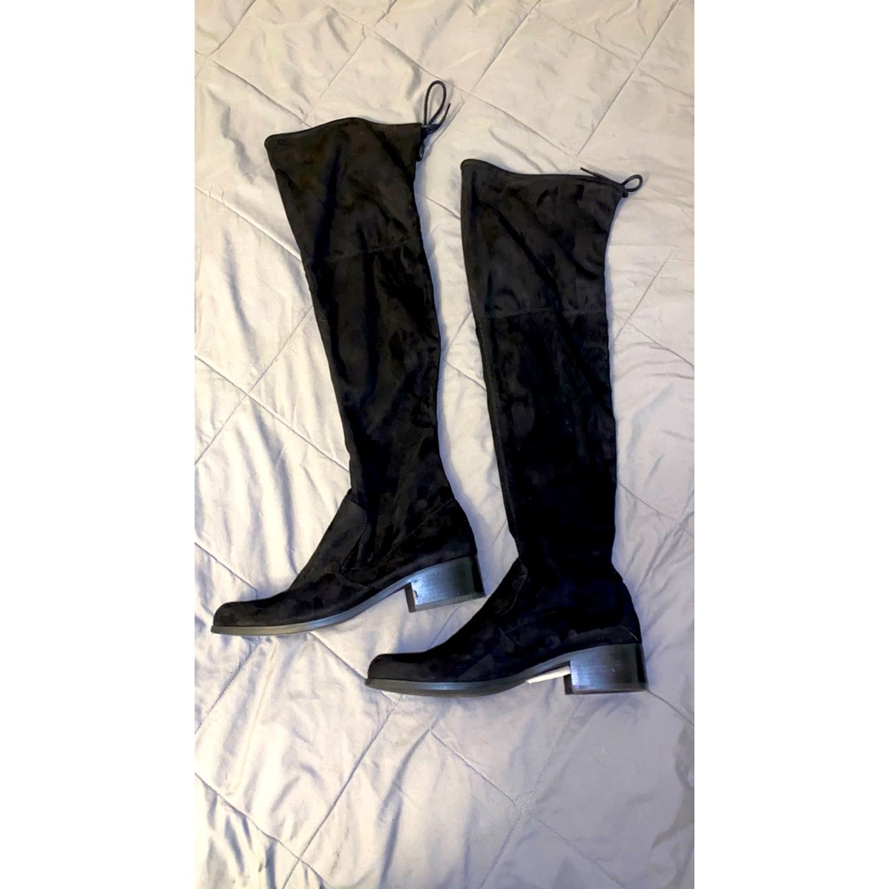 Knee high black boots